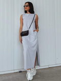 Vestido Blogueira Longo Cavado Confort