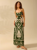 Vestido Vassalo Boho com Amarração Oca na Cintura Sem Mangas