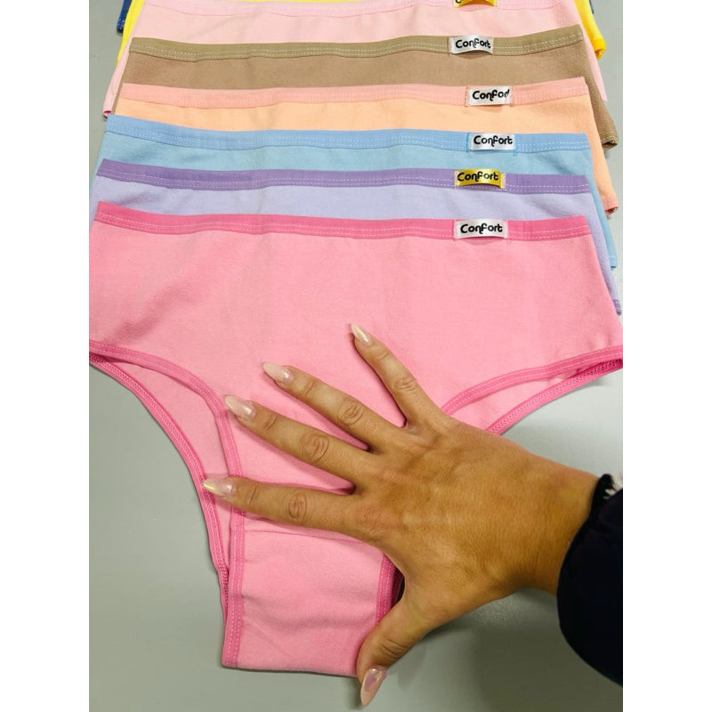 Kit c|5 Calcinhas Pós Parto Cintura Alta modeladora Forro 100% Algodão Super Confortável TANGÃO feminino