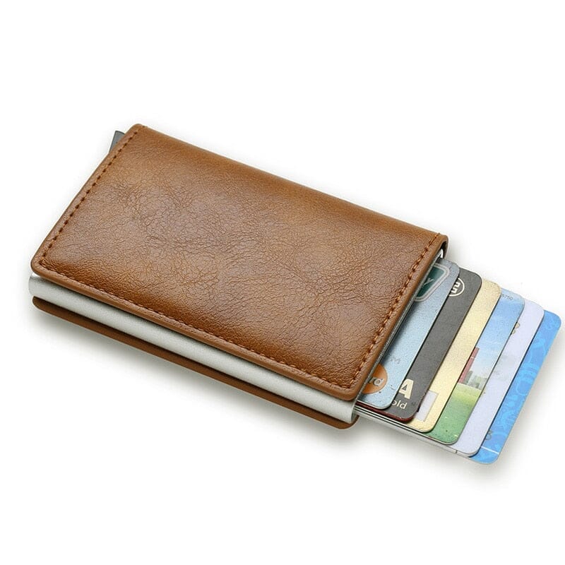 Carteira Slim Antifurto Carbon em Couro - Pague 1 Leve 2